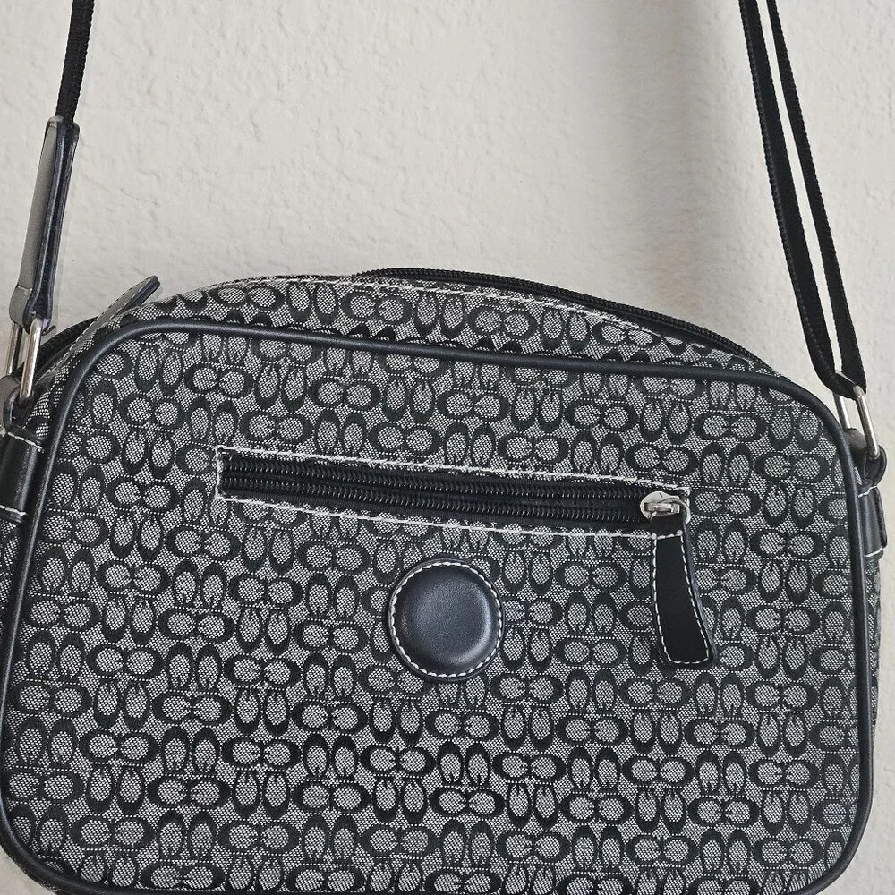 OKPTA BLACK AND GREY PURSE Medium AJUSTABLE STRAP Crossbody Bag